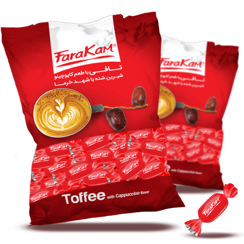 toffee-co تافی کاپوچینو شیرین شده با شهد خرما